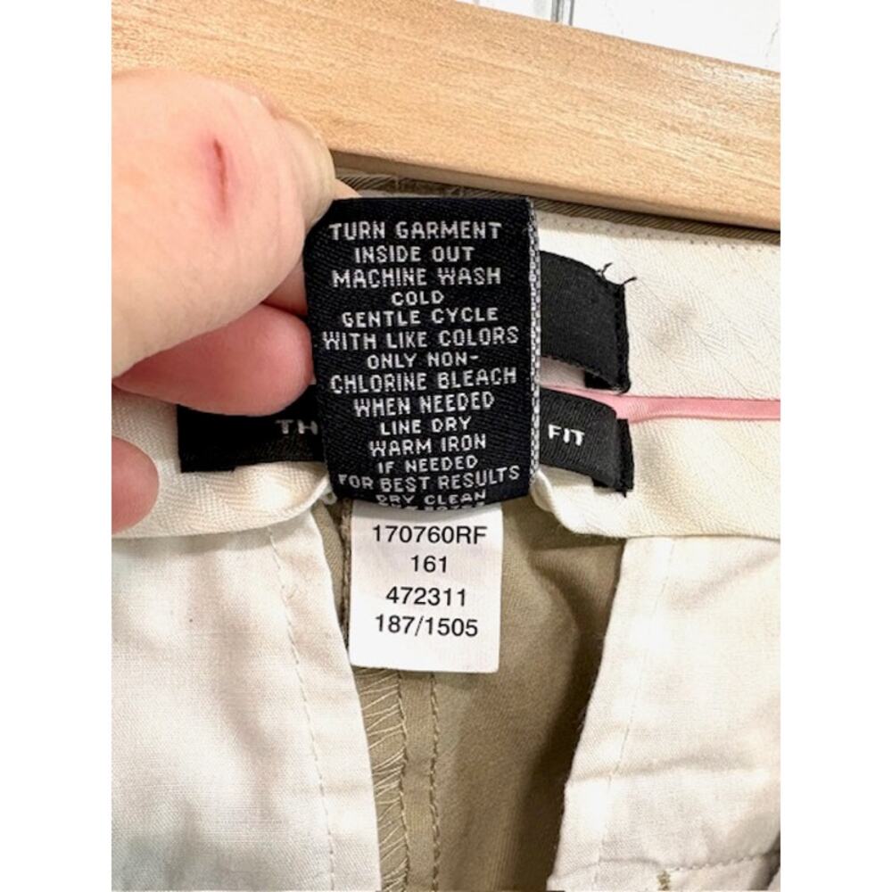 Body By Victoria Christine Fit Dress Pants Womens Sz 4 Khaki Low Rise Flare Y2K - Picture 8 of 13
